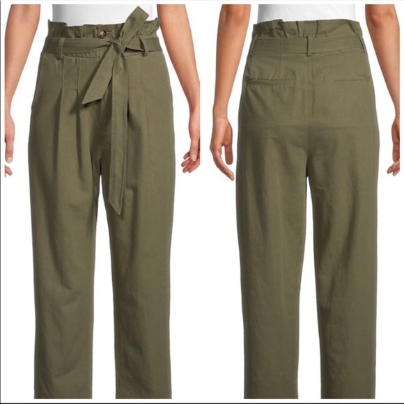 7 For All Mankind Olive Green Paperbag Waist Pants - Picture 8 of 10